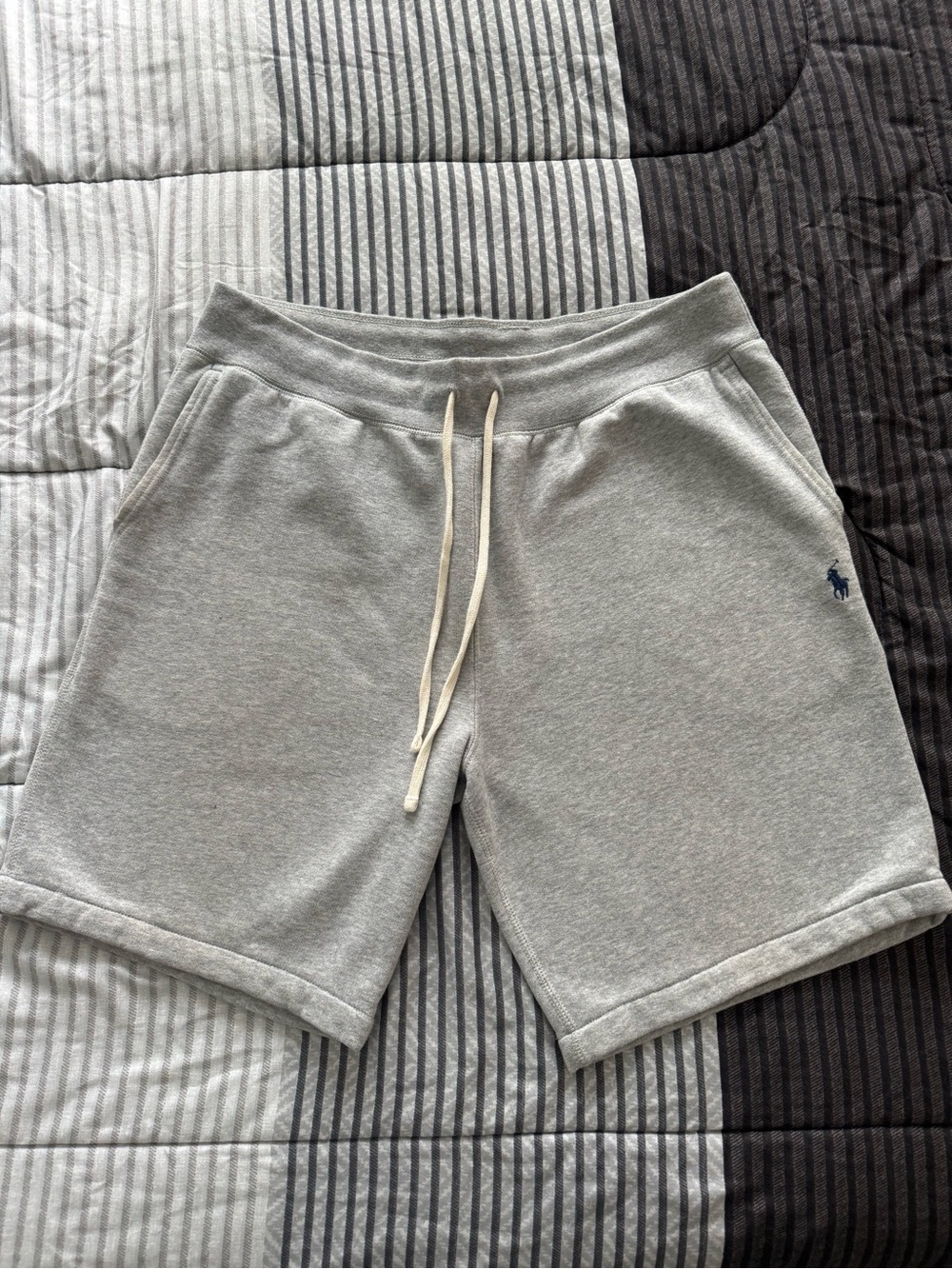 Polo by Ralph Lauren Light Gray Knit Drawstring Men’s Athletic Shorts